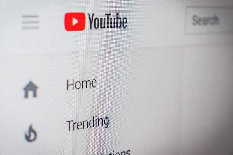 The youtube homepage