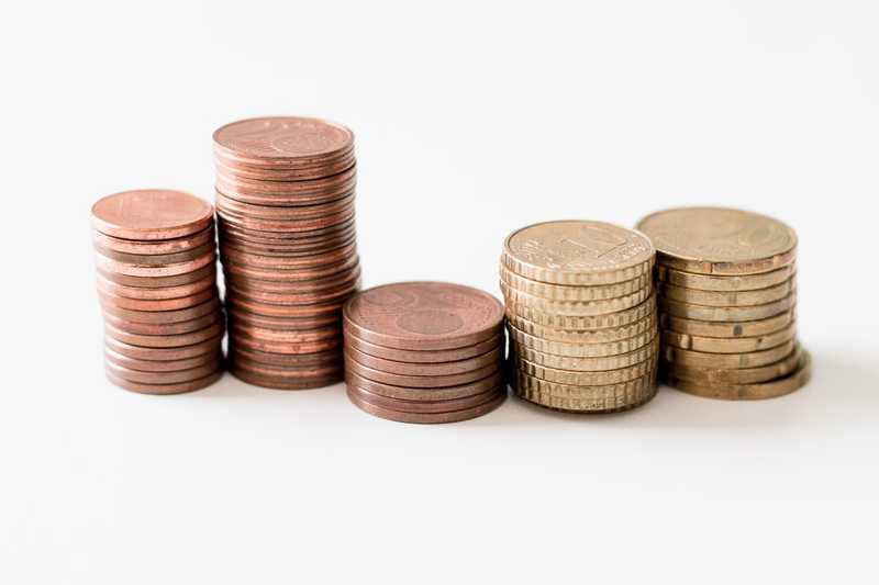 A stack of coins