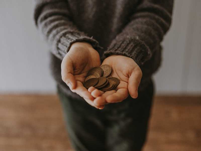 A handful of pennies