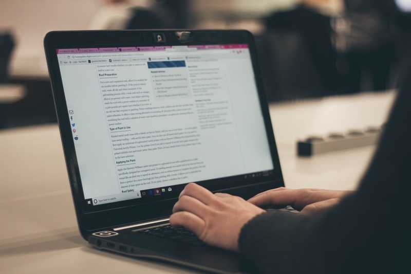 A photo of me writing this blog bost (not actually me)